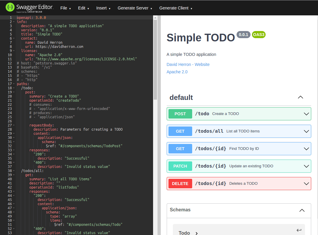 Easily edit or view OpenAPI 3 API specifications using free tools