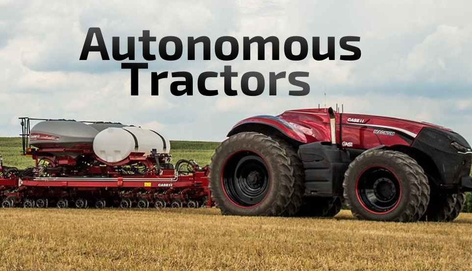 This selfdriving, autonomous driverless tractor concept, could