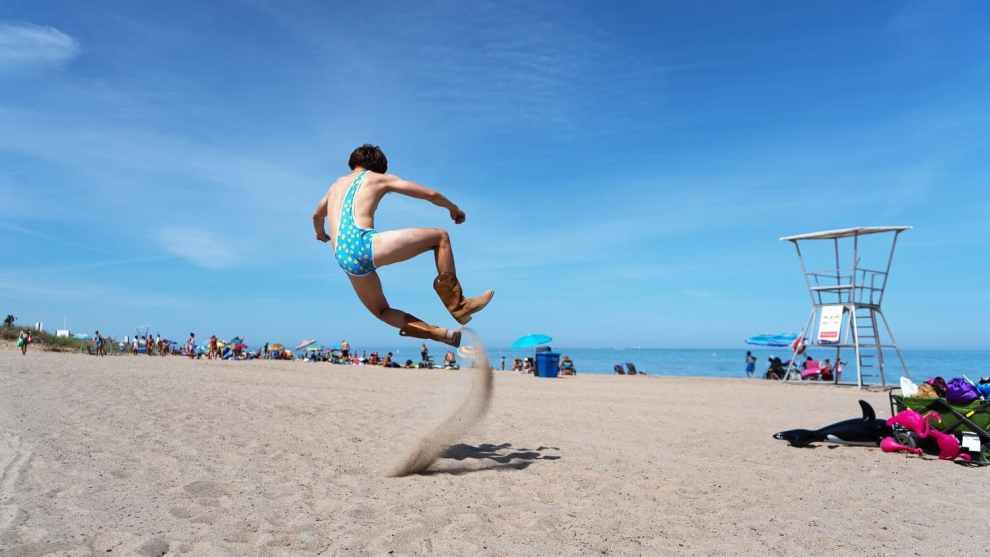 Brokinis is a men's bathing suit launched by two guys from Toronto