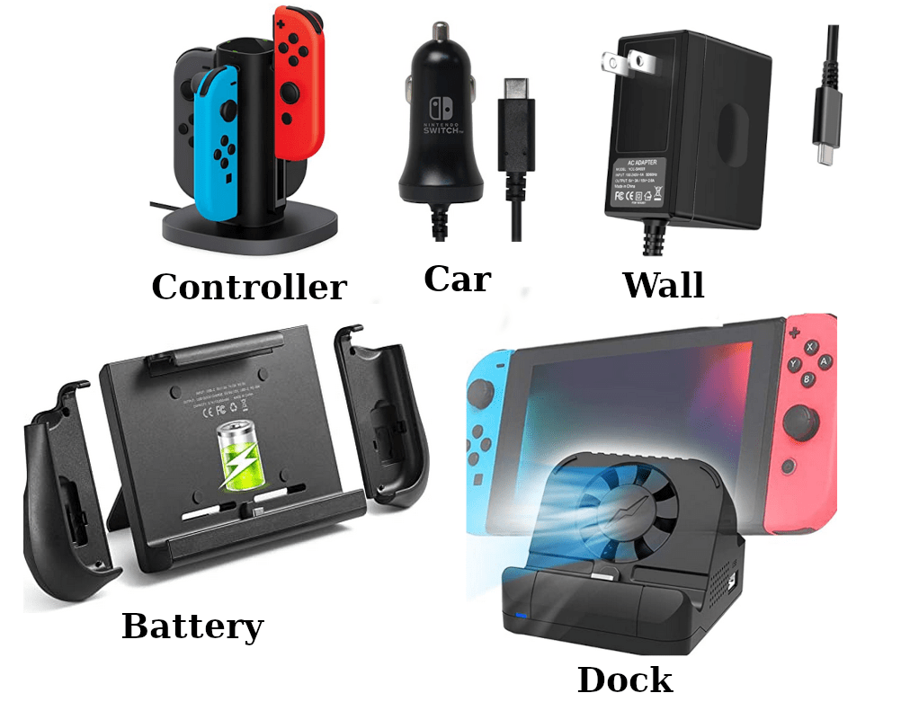 exaggeration Staple waterproof car nintendo switch charger initial