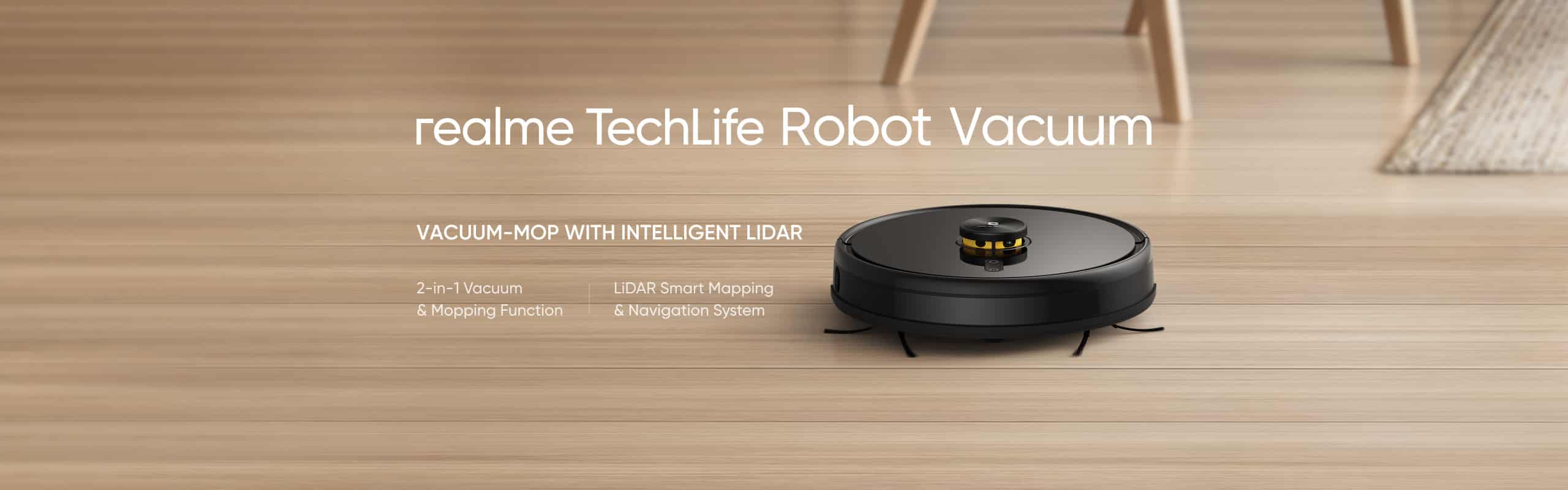 Realme launches TechLife robot vacuum cleaner with smart Lidar system