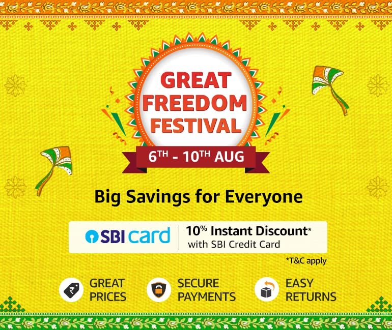 Amazon announces Great Freedom Festival Sale in India from 6th to 10th August TechStory