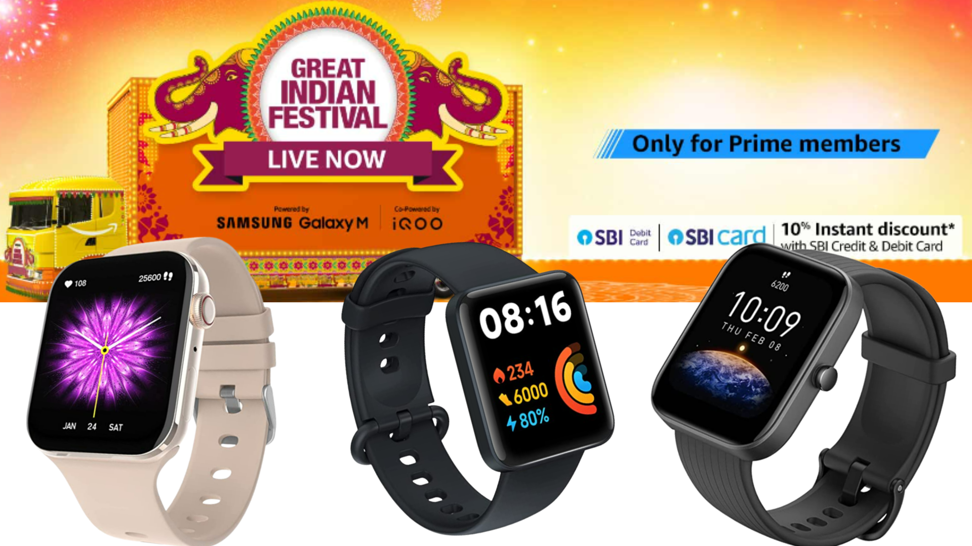 Amazon Great India Festival Sale Best Smartwatches under Rs. 5,000