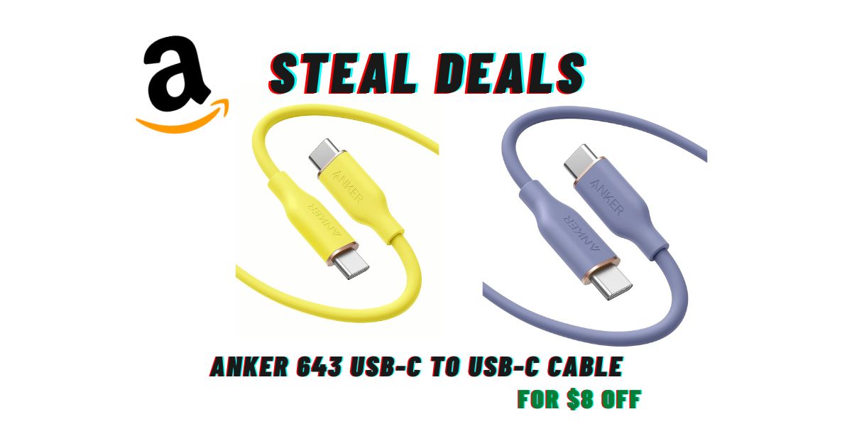 Get 8 Off Anker 643 USBC to USBC Cable with 100W Fast Charging