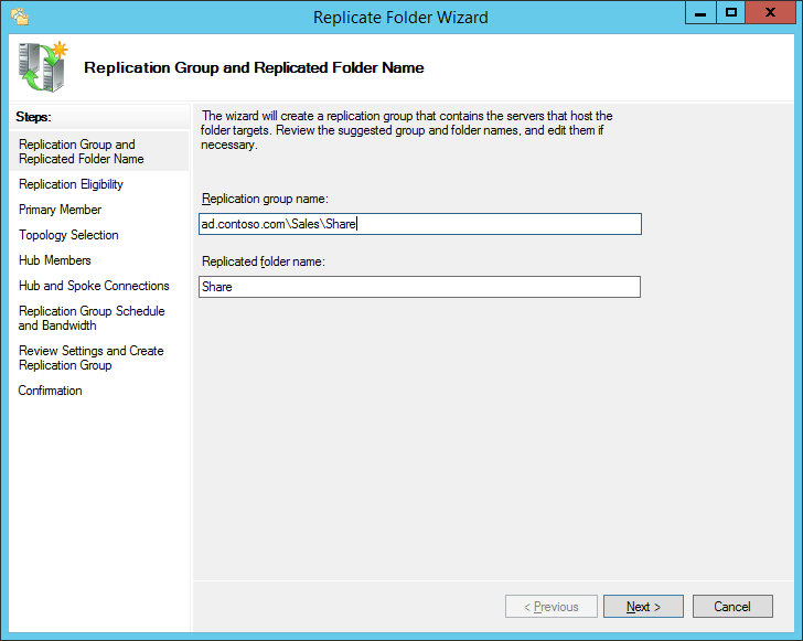 Building highly available shares, DFS namespaces and replication