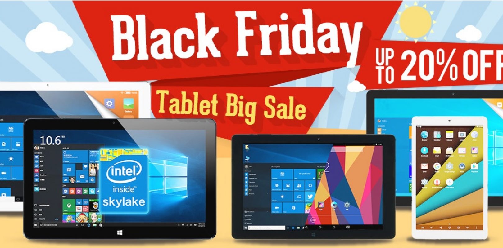 Banggood Black Friday Tablet Sale Cube i7 Book 269 TechTablets