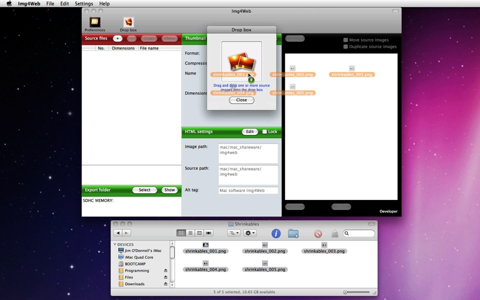 Img4Web optimizador de imágenes para Mac