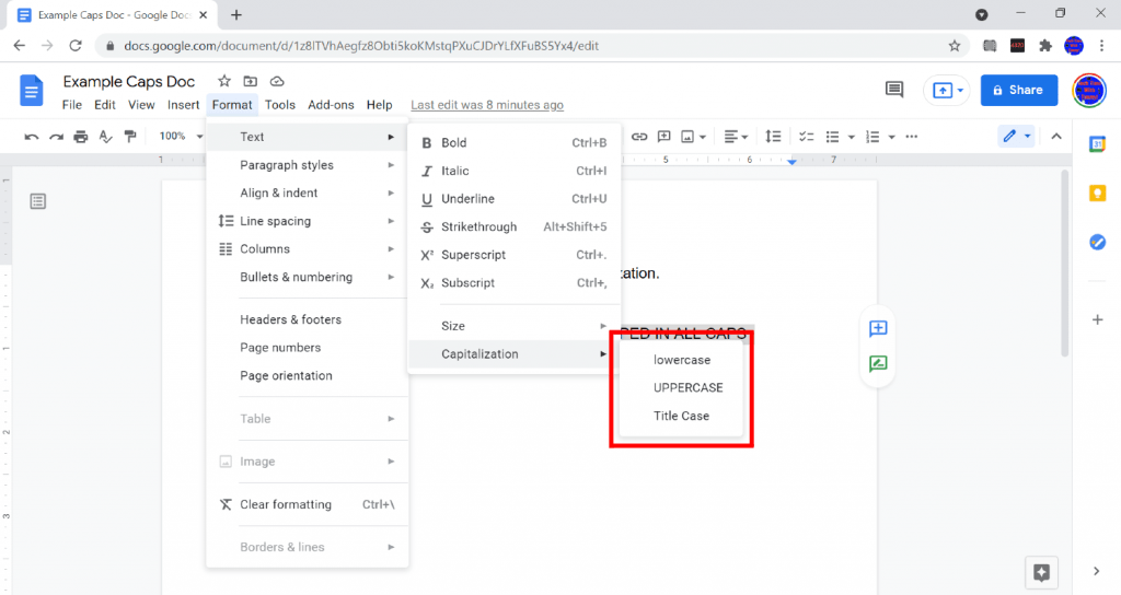 How To Change All Caps To Lowercase In Google Docs Tech Time With Timmy