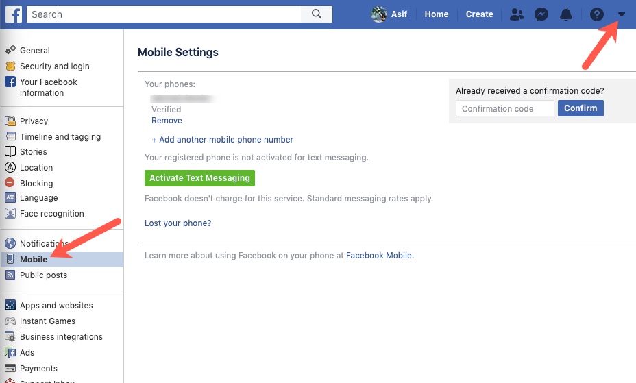 How to login to Facebook using your mobile number