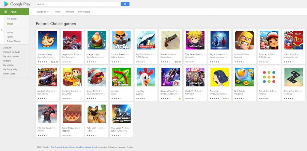 Top Editors Choice Games in Google Play this 2021 Techtography