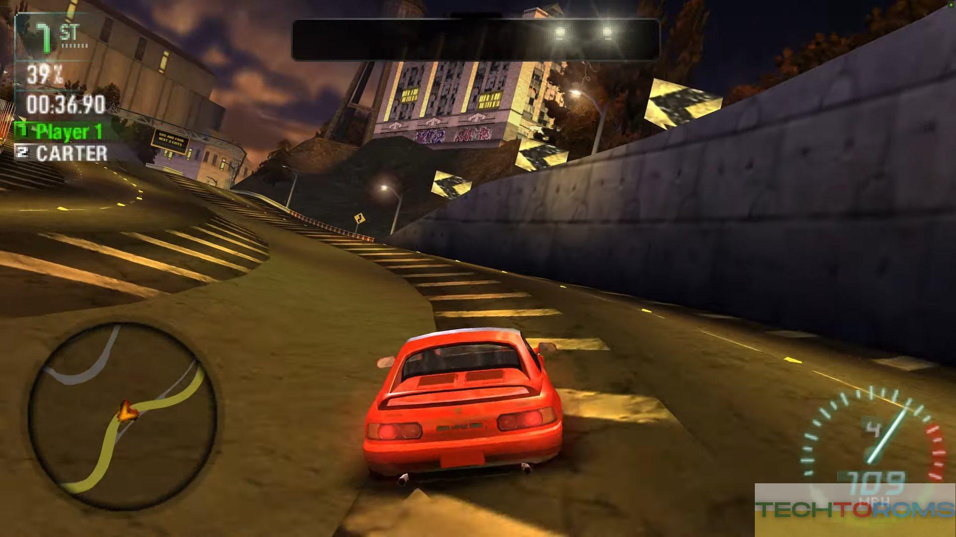 Need for Speed Carbon Posséder la ROM de la ville PSP Télécharger