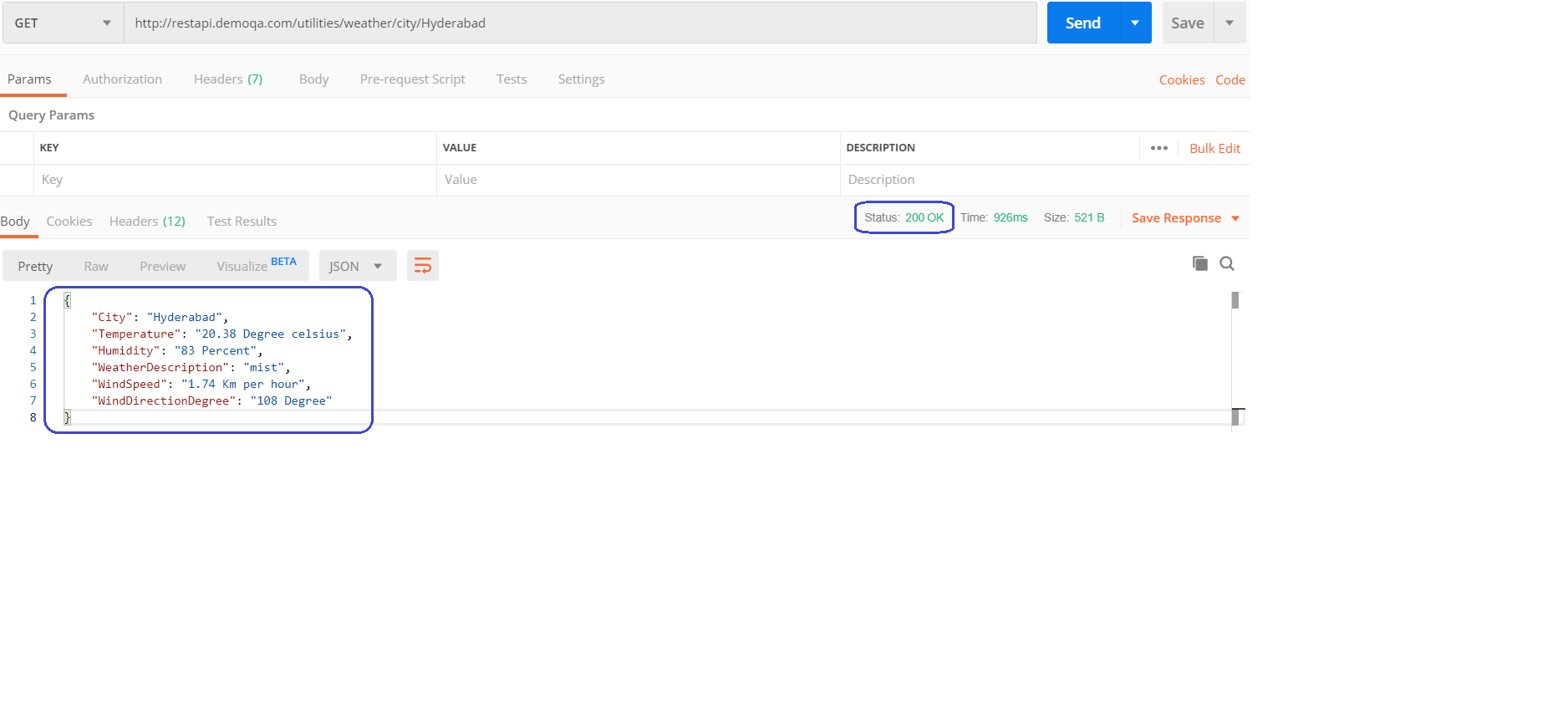 Response from Postman Postman Tutorial for beginners API testing