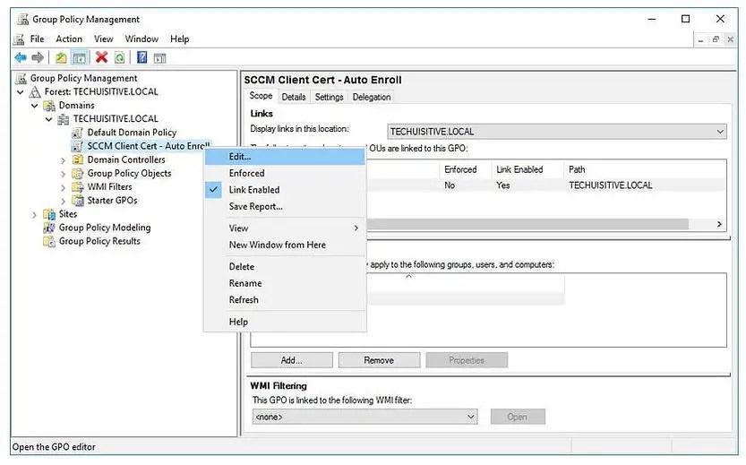 Issue & Auto enroll Client Authentication Certificate for SCCM Clients Techuisitive