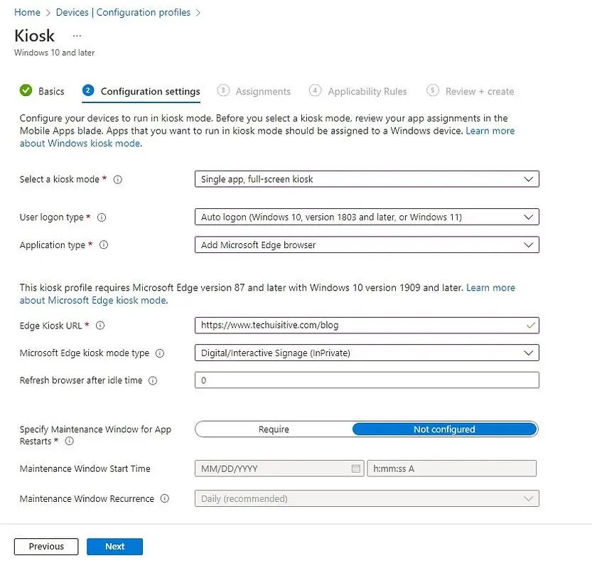 How to Configure Windows Kiosk Using Microsoft Intune Windows 10 / 11 Techuisitive