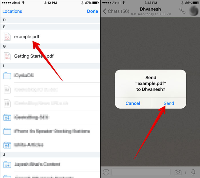 How to Send PDF File on WhatsApp in iPhone or iPad