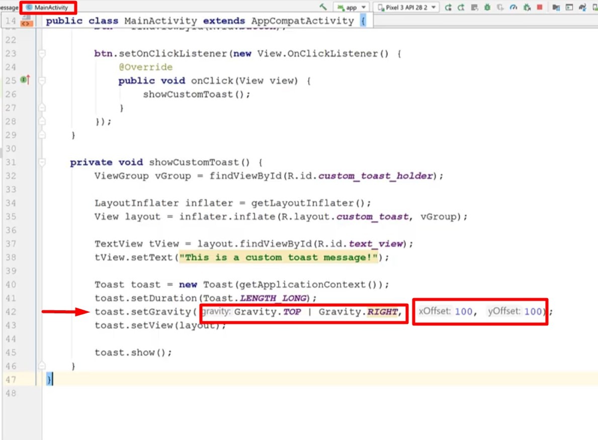 Java in Android Studio Custom Toast Message Tech VideoStack