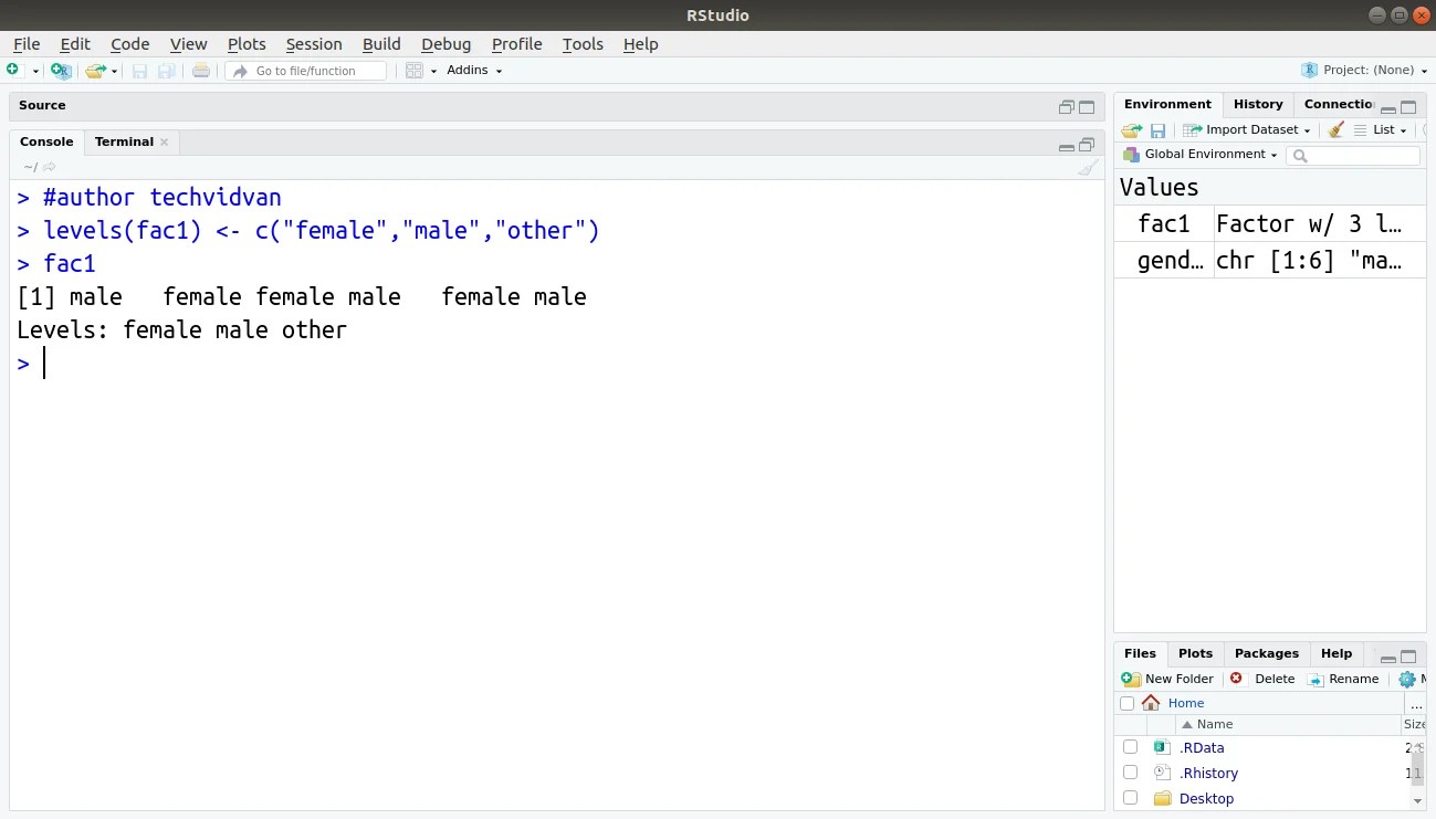 R Factors Operating on Factors and Factor Levels TechVidvan