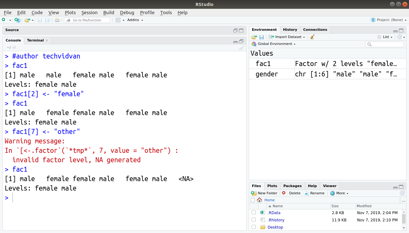 R Factors Operating on Factors and Factor Levels TechVidvan