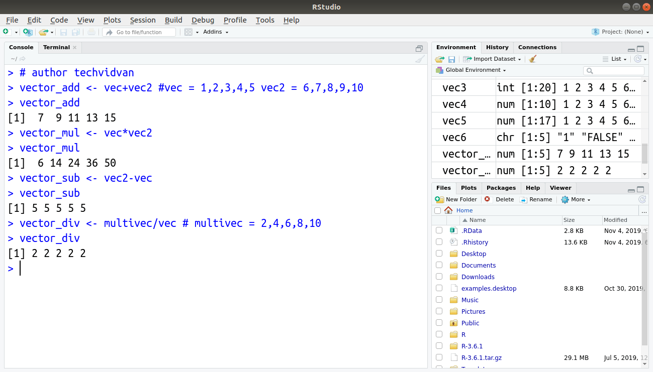 R Vector How to Create, Combine and Index Vectors in R? TechVidvan