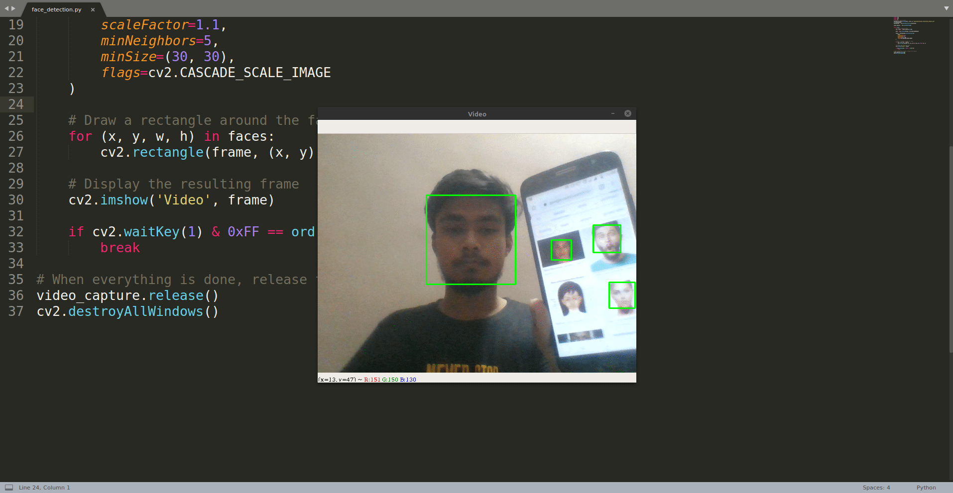 Realtime Face Recognition with Python & OpenCV TechVidvan