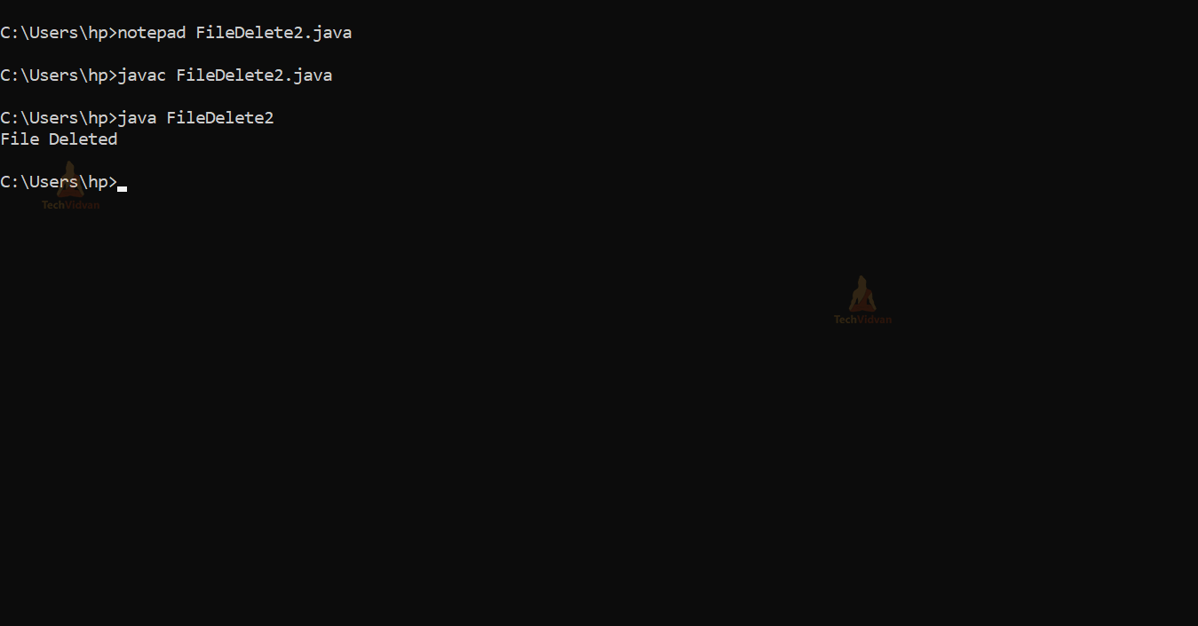 Java Create file, Open File and Delete File TechVidvan