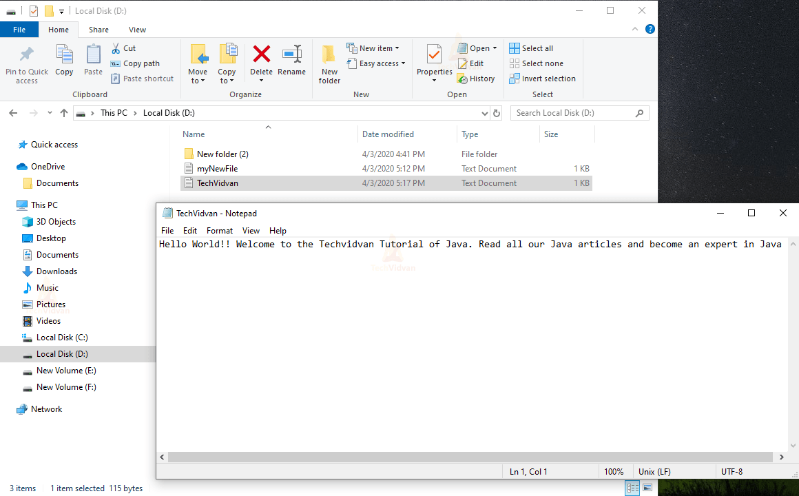 Java Create file, Open File and Delete File TechVidvan
