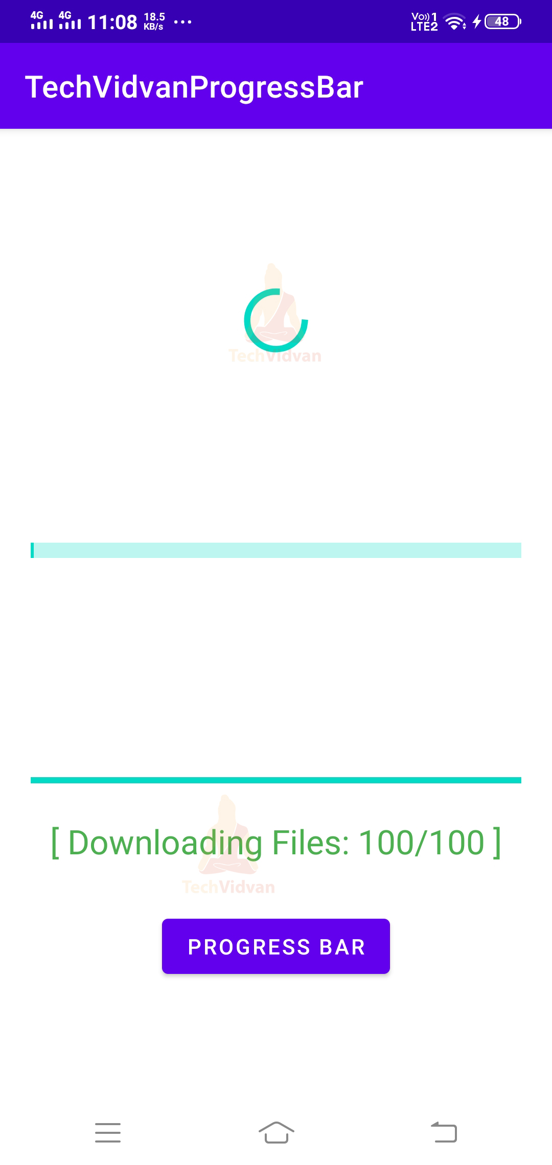 Android Progress Bar TechVidvan