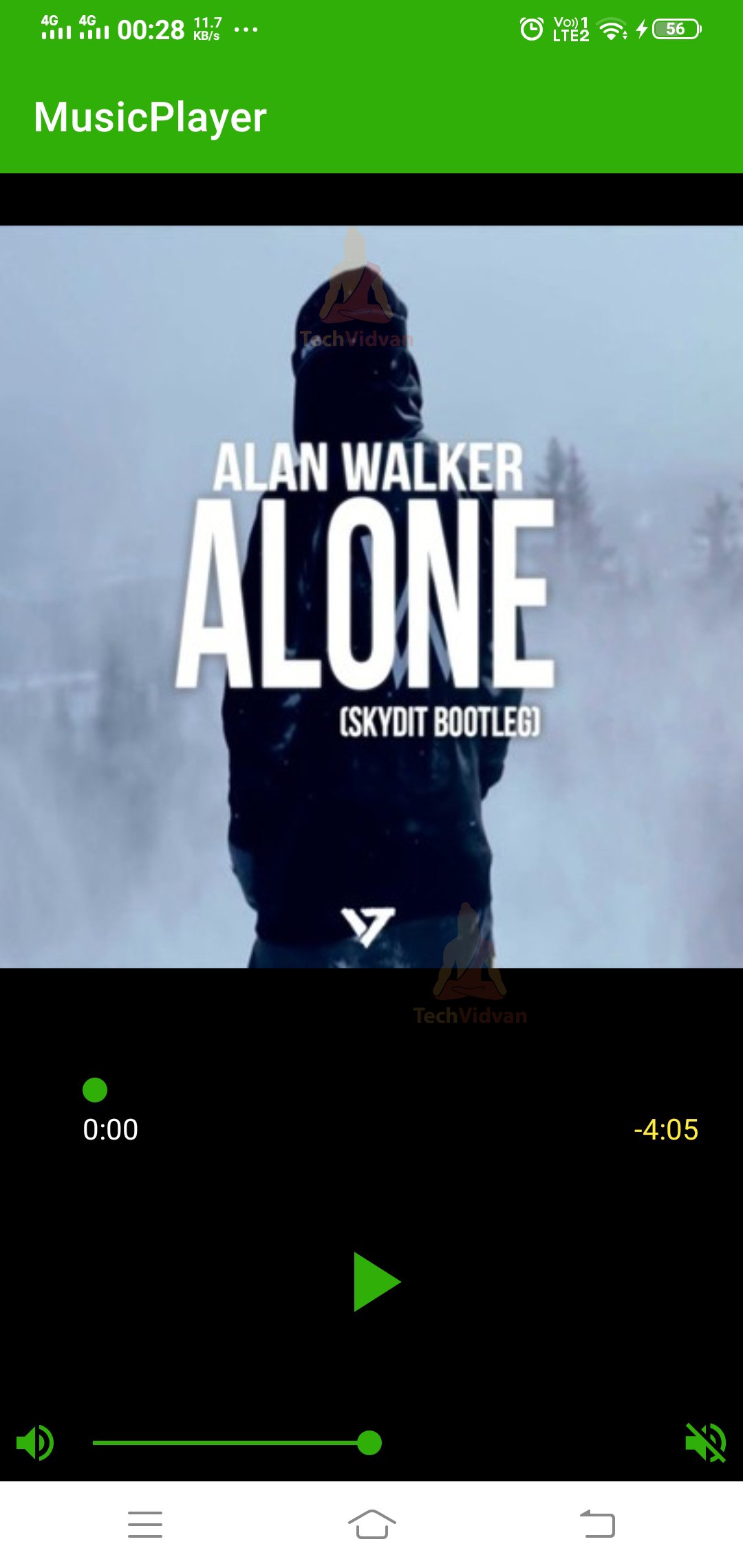 Android Media Player Project TechVidvan