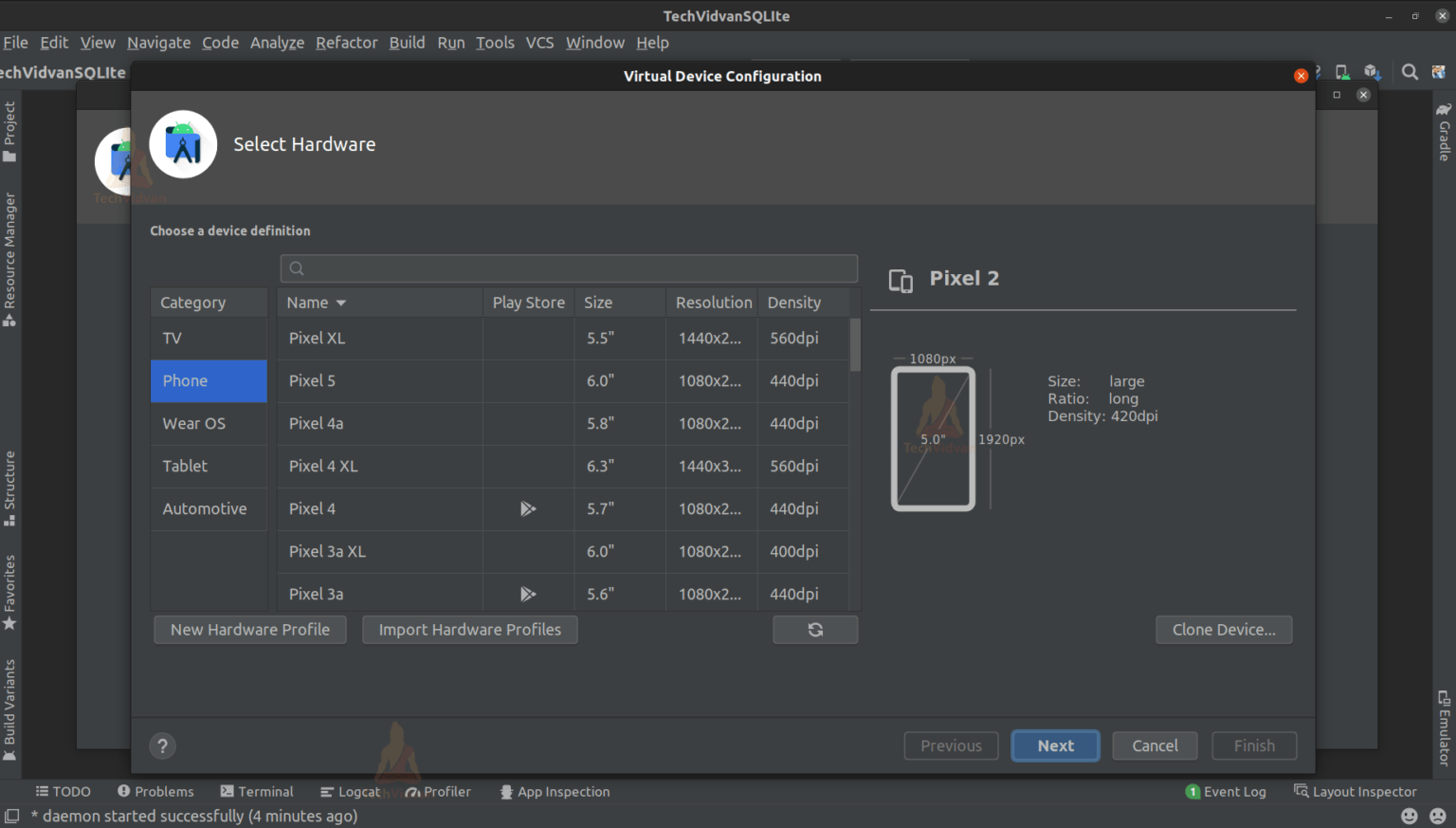 Android Virtual Device TechVidvan