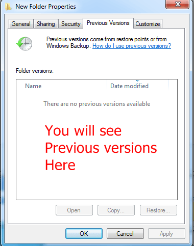  Windows Restore Option