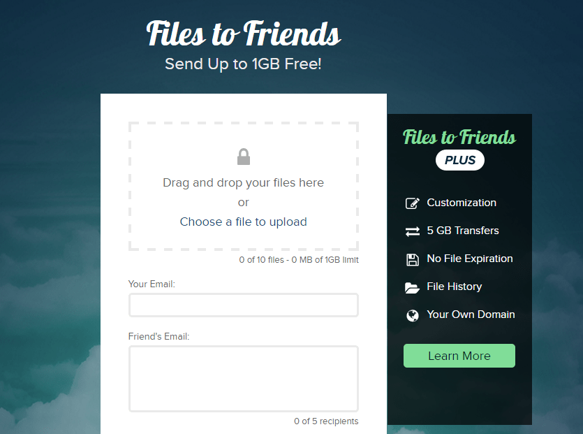 SendTransfer Send Large Files up to 10GB for free