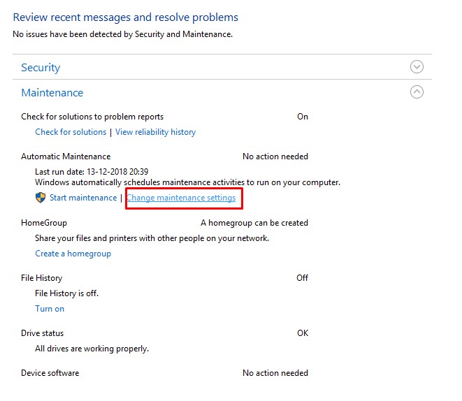 How To Use Automatic Maintenance Feature On Windows 10