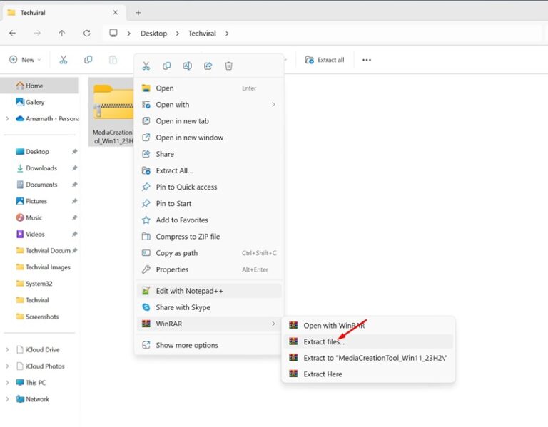 How to Open and Extract RAR files on Windows 11
