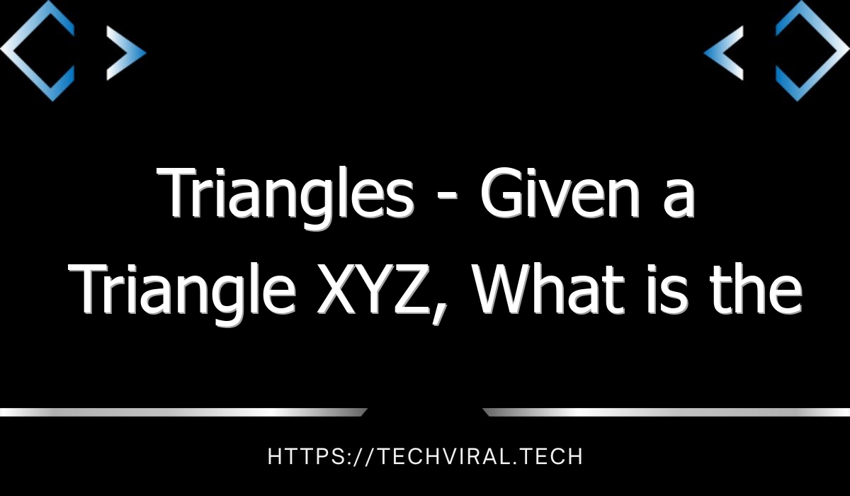 Triangles Given A Triangle XYZ, What Is The Value Of Tan Q? Techviral