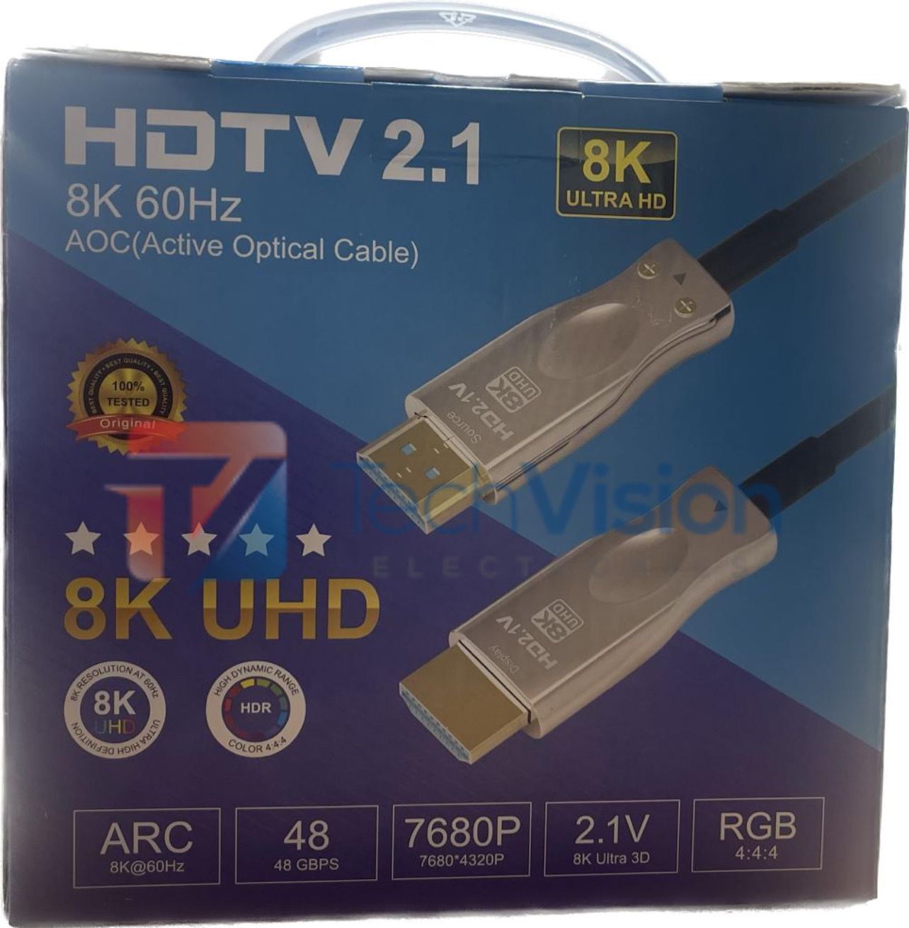 HDMI 2.1 CABLE 25M / 82 FEET 48Gbps Ultra High Speed HDMI CABLE ARC 8K UHD 60 Hz ACTIVE OPTICAL