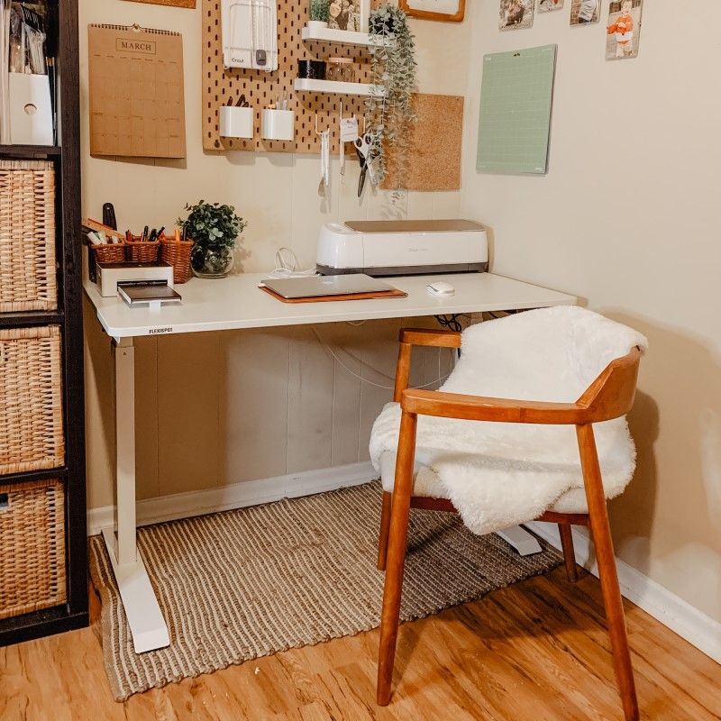 Flexispot E9 Height Adjustable Standing Desk [ White ] โต๊ะยืนทำงาน