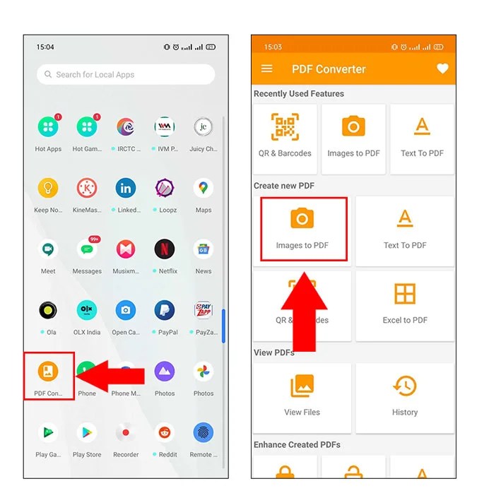 So konvertieren Sie mehrere Bilder in eine PDFDatei unter Android