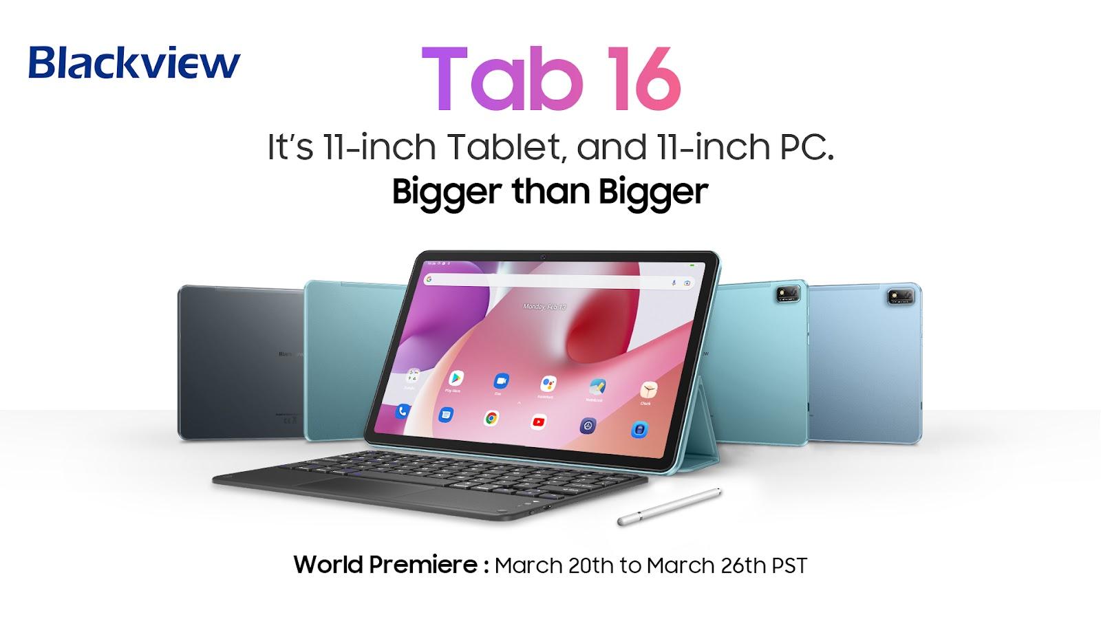 World Premiere of Flagship Blackview Tab 16 With Ultralarge 11inch