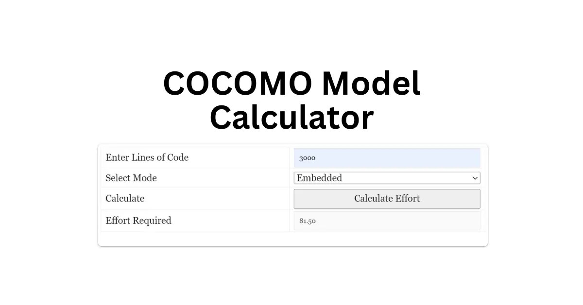 Model Calculator Tool