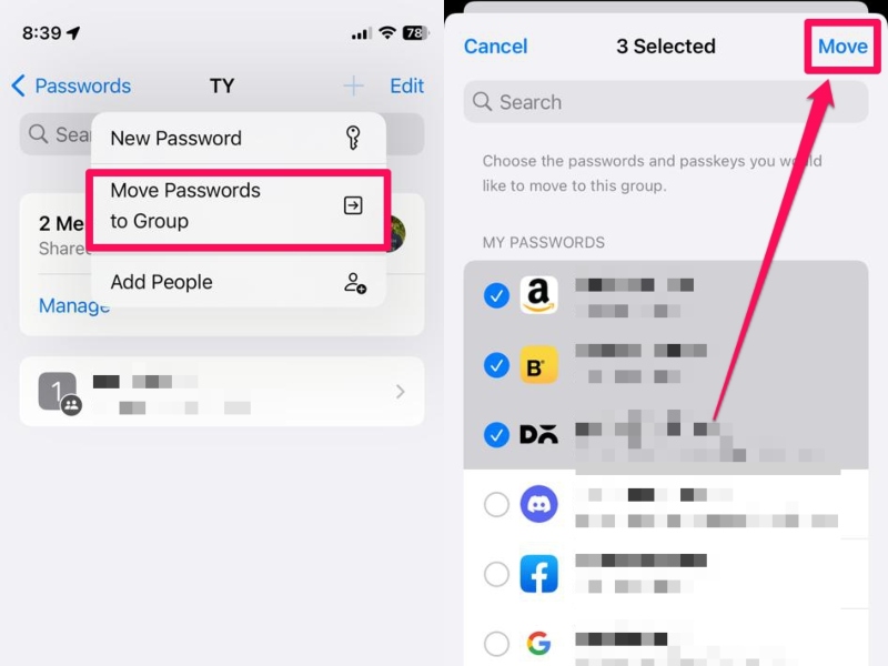 How to Share Passwords and Passkeys with Family and Friends on iPhone