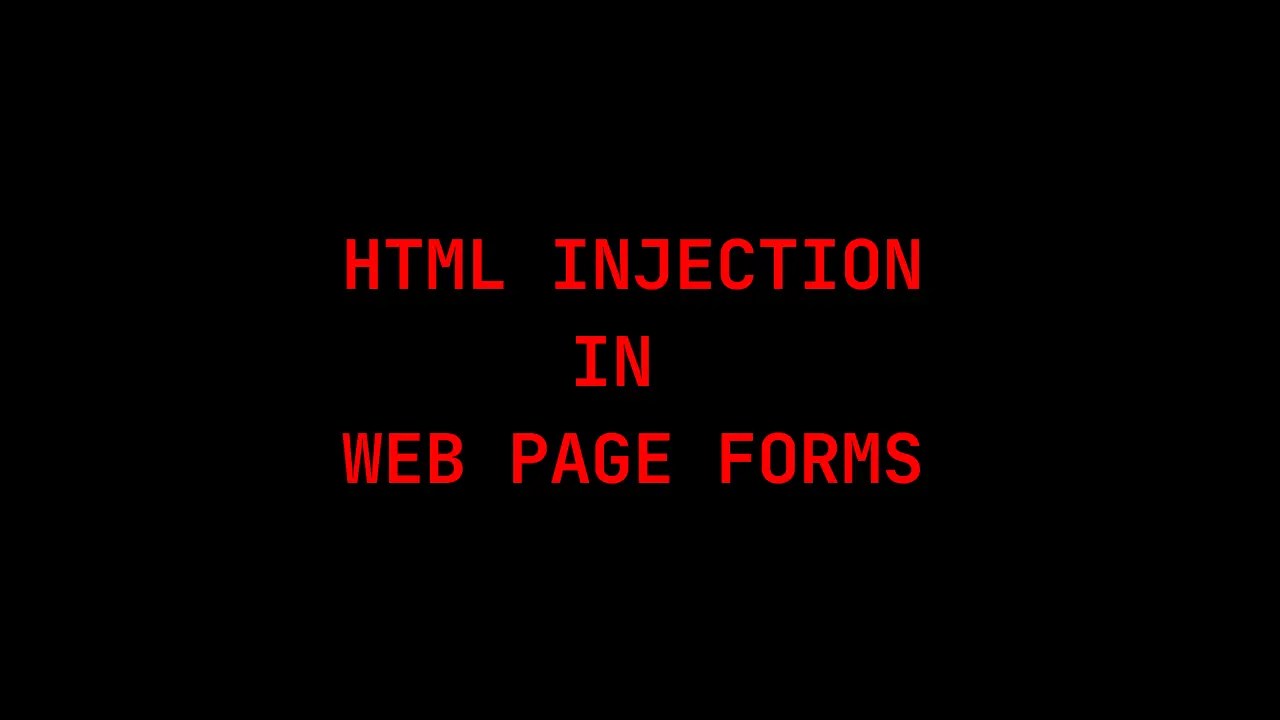 HTML Injection in a  Page Form With possible XSS.