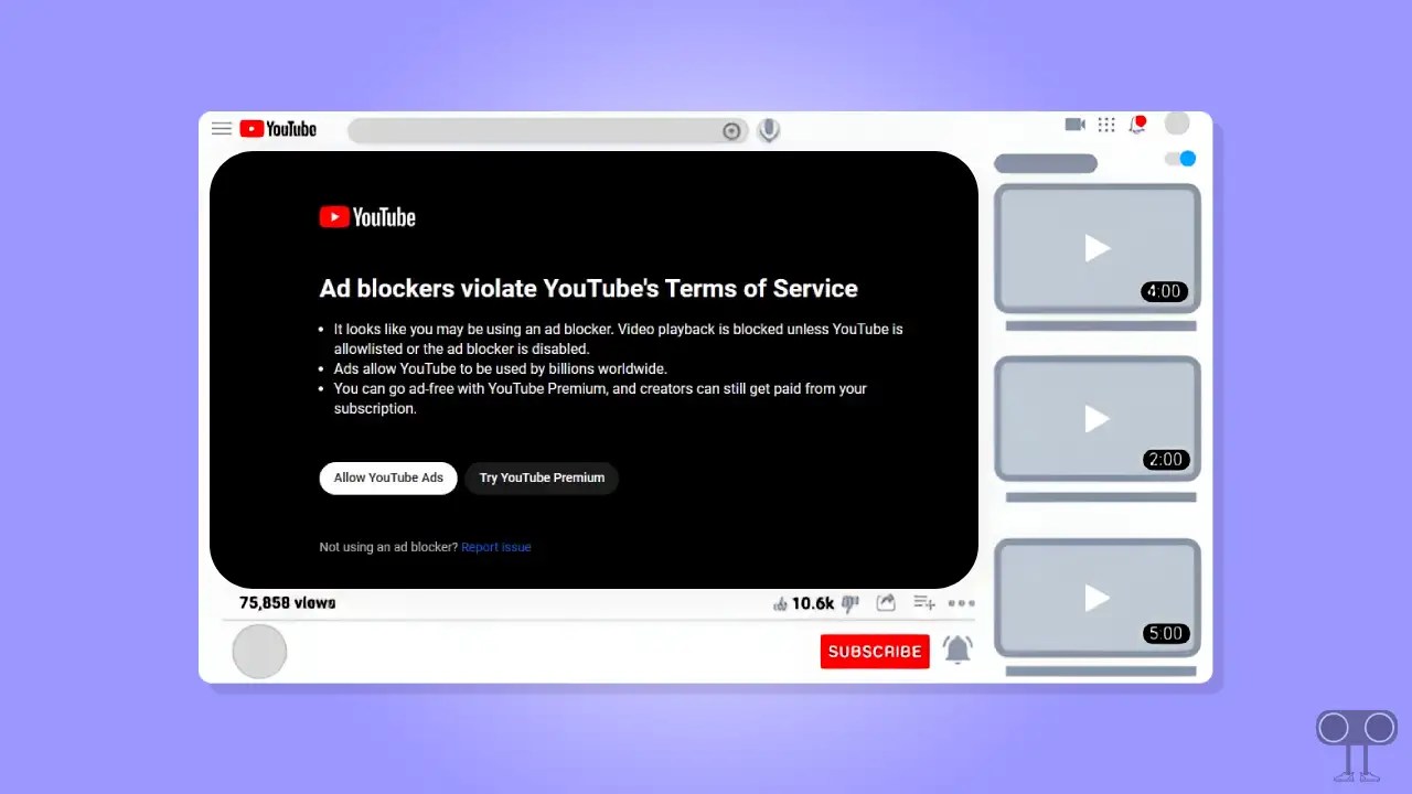 What is ‘Ad Blockers Violate YouTube’s Terms of Service’ and How