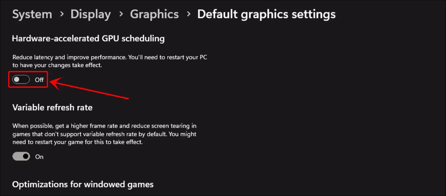 Enable & Disable Hardware Accelerated GPU Scheduling in Windows 11