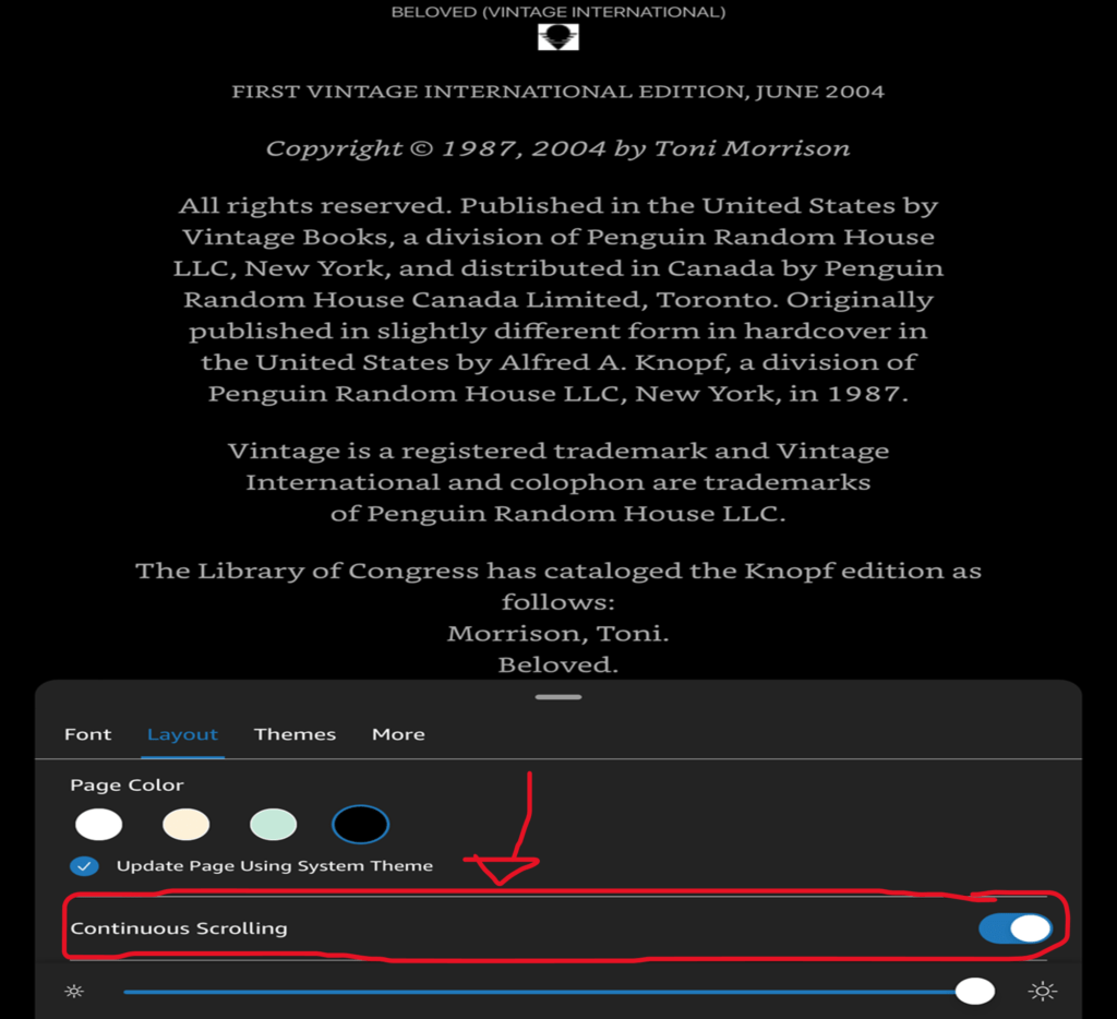 How to Turn Off Continuous Scroll on Kindle Watson Tainight