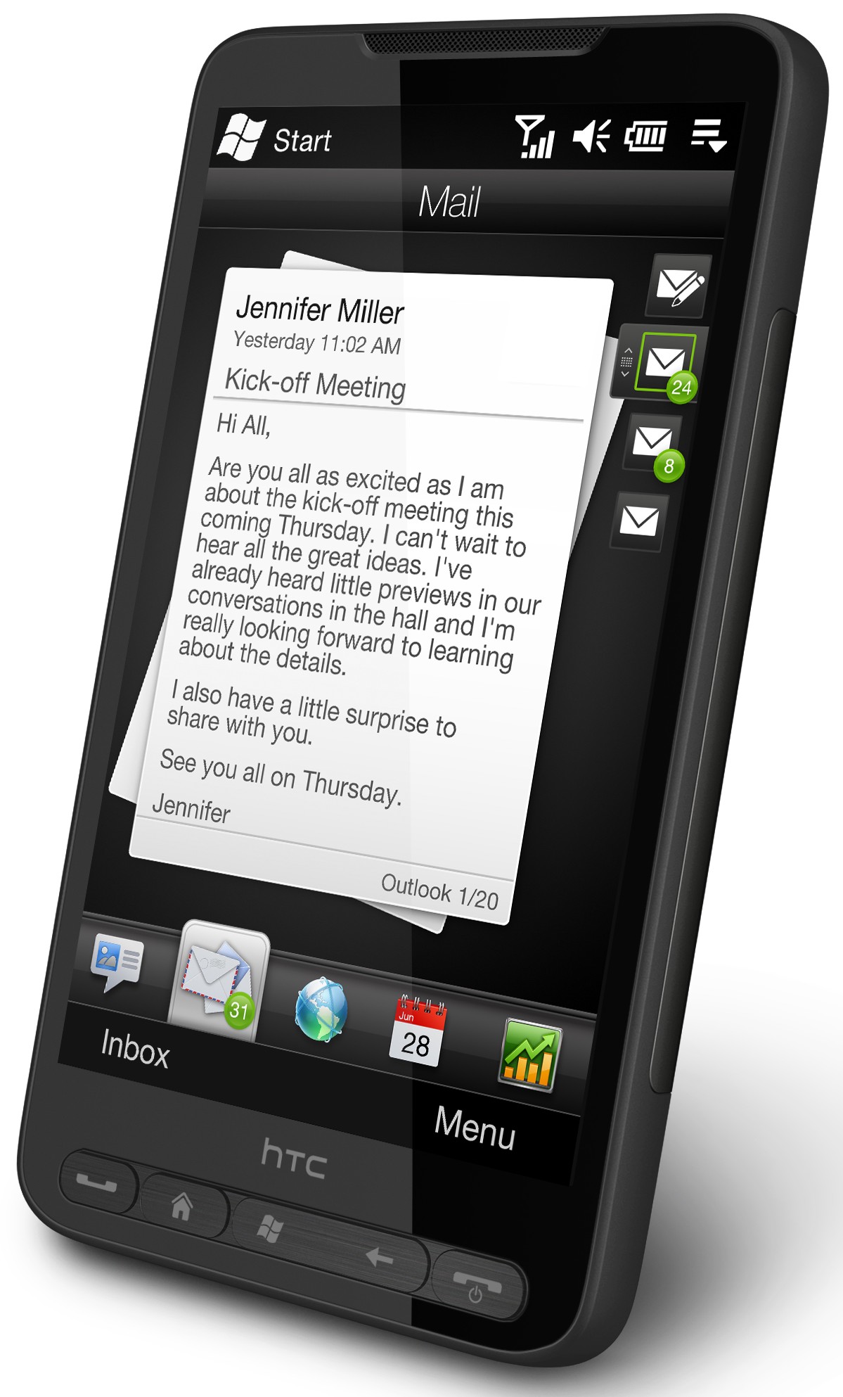 HTC HD2 Windows Phone Touch, Opera Mobile, 3G, GPS, 5MP Camera TECK.IN