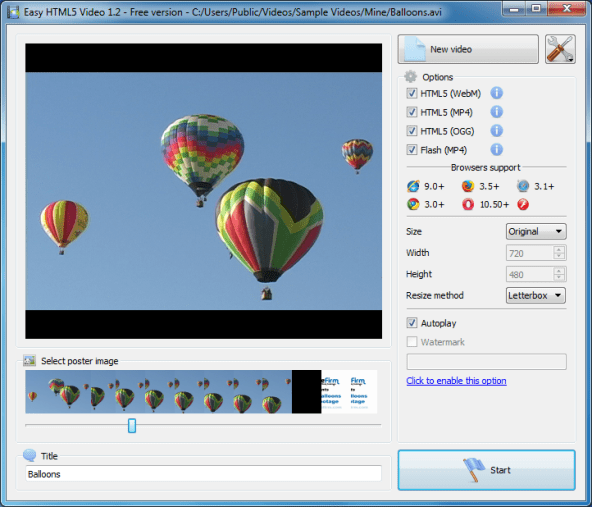 Create and Publish HTML5 Videos on Website Download Easy HTML5 Video