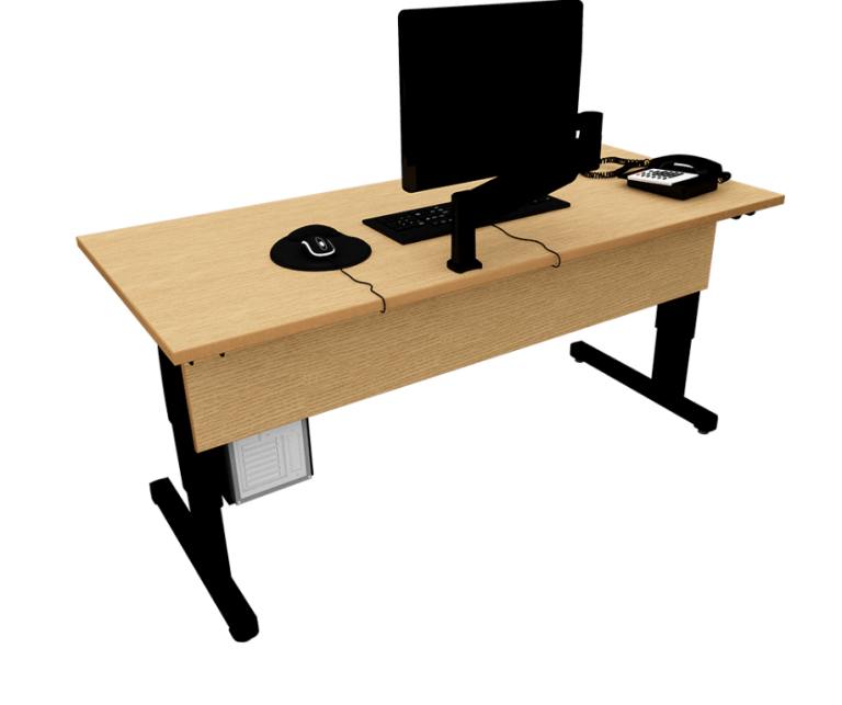 MESA RETA COM REGULAGEM ELÉTRICA DE ALTURA Teck&Flex