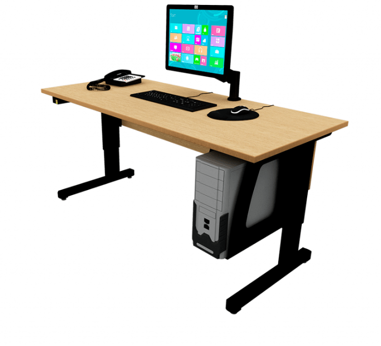 MESA RETA COM REGULAGEM ELÉTRICA DE ALTURA Teck&Flex