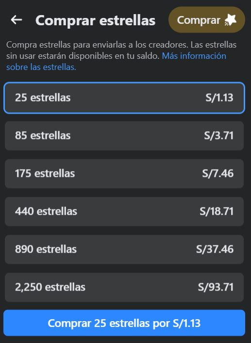 ¿Qué son las estrellas de Facebook y como enviarlas? Tecneofito