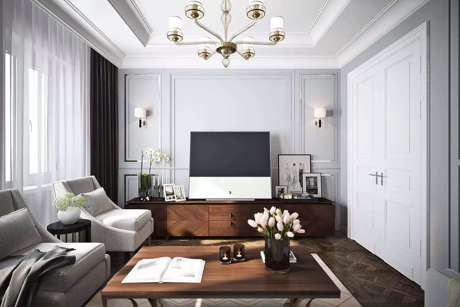 Estilo neoclássico para uma decoração luxuosa
